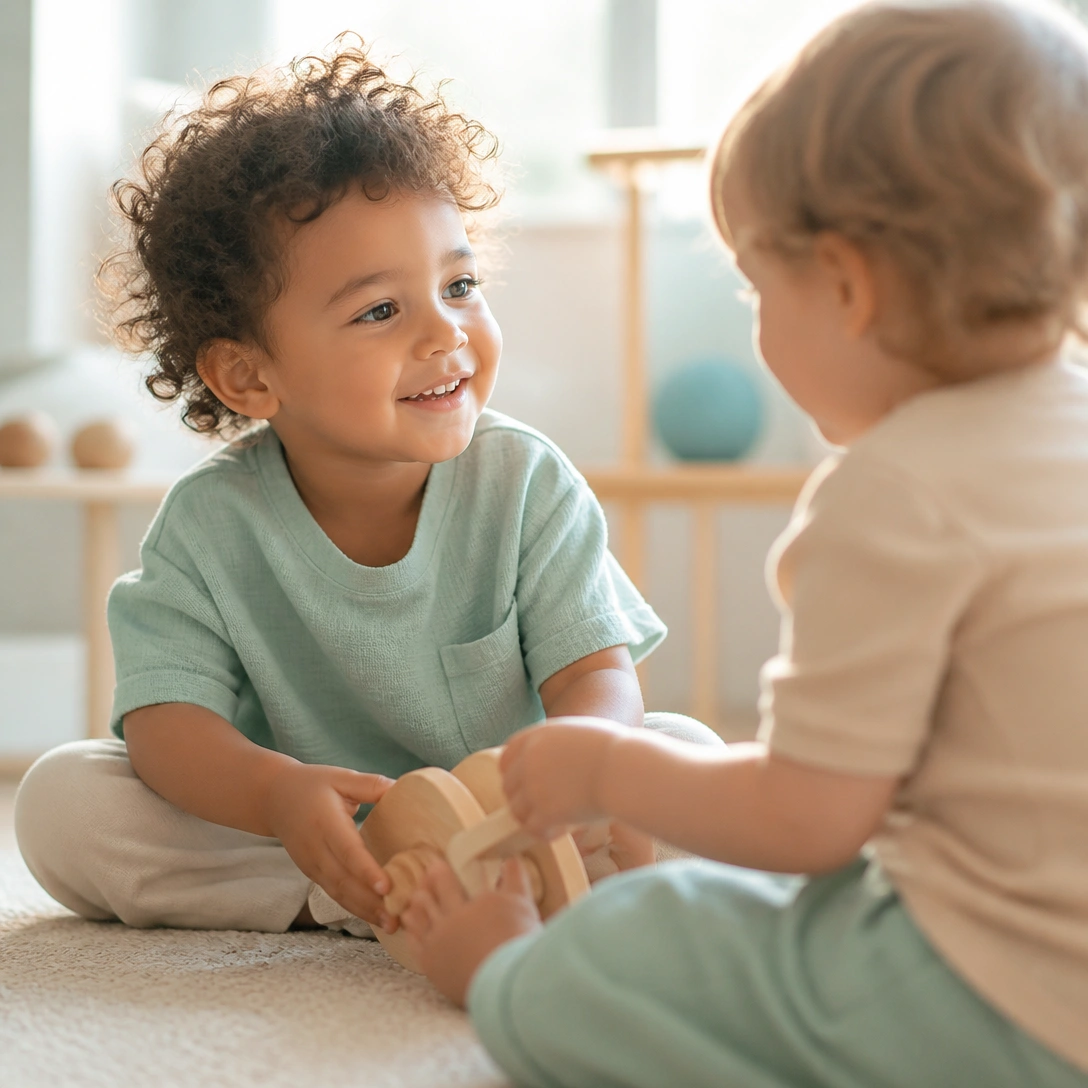 Child playing with another child